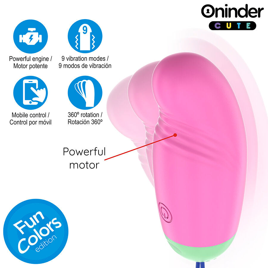 ONINDER CUTE - LOVE PLEASURE 360 SILICONE VIBRO-ROTAT EGG - FREE WORLDWIDE APP
