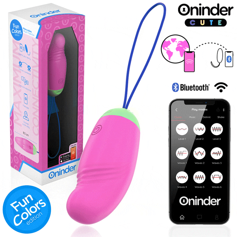 ONINDER CUTE - LOVE PLEASURE 360 SILICONE VIBRO-ROTAT EGG - FREE WORLDWIDE APP