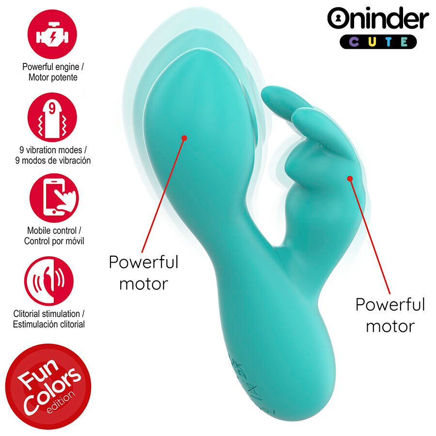 ONINDER CUTE - LOVE BUNNY VIBRATOR CLITORISM G-SPOT - FREE WORLDWIDE APP