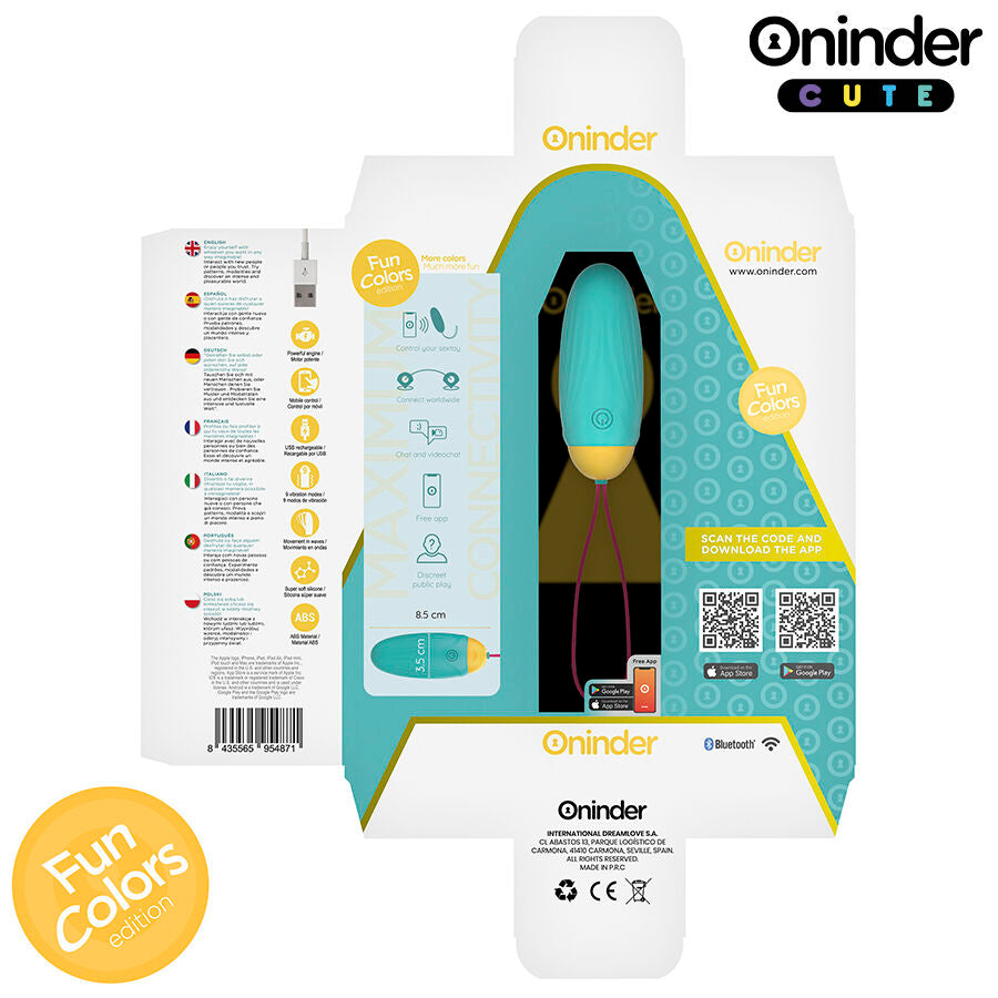 ONINDER CUTE - VIBRATING AND ROTATING SILICONE EGG LOVE PLEASURE - FREE WORLDWIDE APP