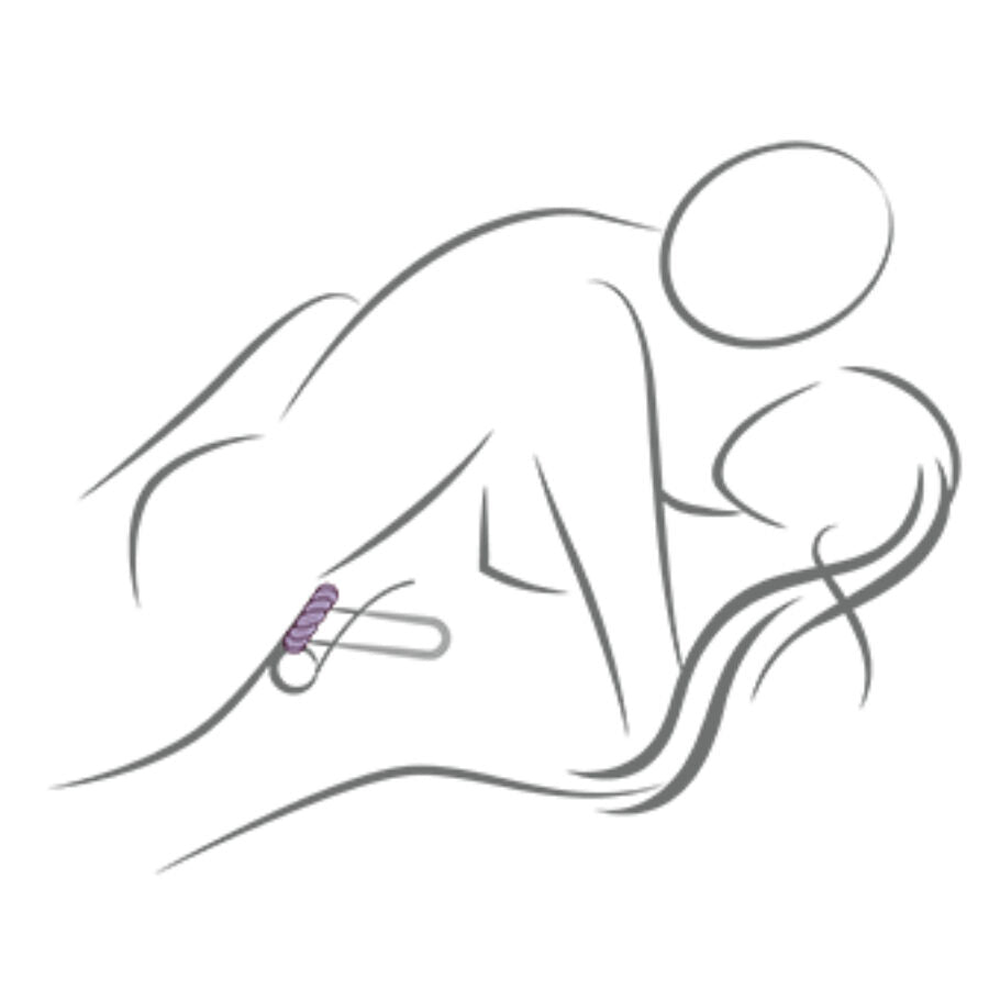 ROCKS-OFF - BLACK SILICONE TWIST MASTURBATION RING