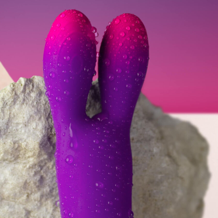 ROCKS-OFF - GLO-GIRL BUNNY PURPLE FLEXIBLE VIBRATOR