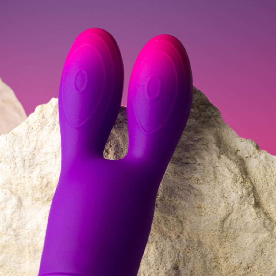 ROCKS-OFF - GLO-GIRL BUNNY PURPLE FLEXIBLE VIBRATOR