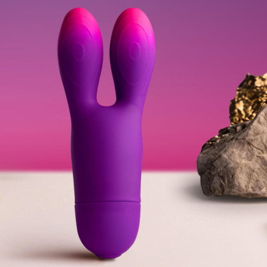 ROCKS-OFF - GLO-GIRL BUNNY PURPLE FLEXIBLE VIBRATOR