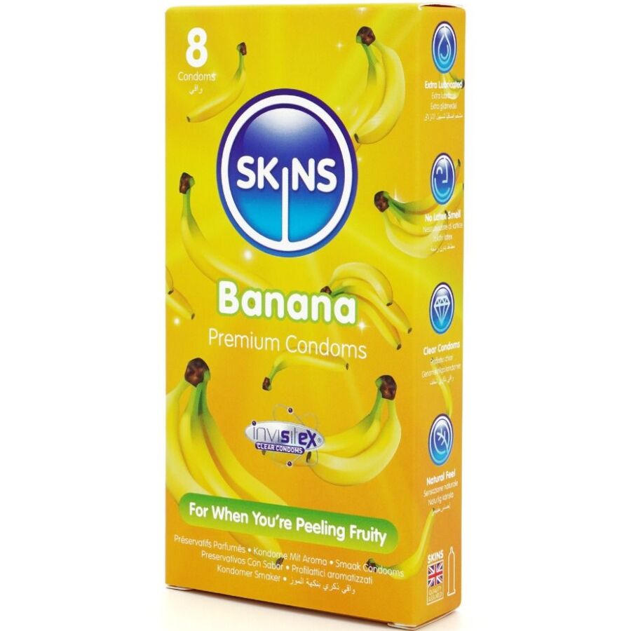 SKINS - PREMIUM BANANA CONDOMS 8-PACK
