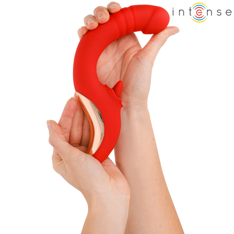 INTENSE - PAULINA VIBRATOR AND STIMULATOR IN RED U SHAPE