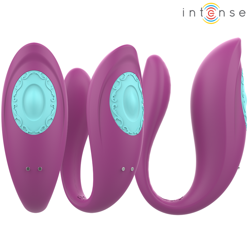 INTENSE - ANNIE PURPLE U-SHAPED VIBRATOR AND STIMULATOR WITH REMOTE CONTROL