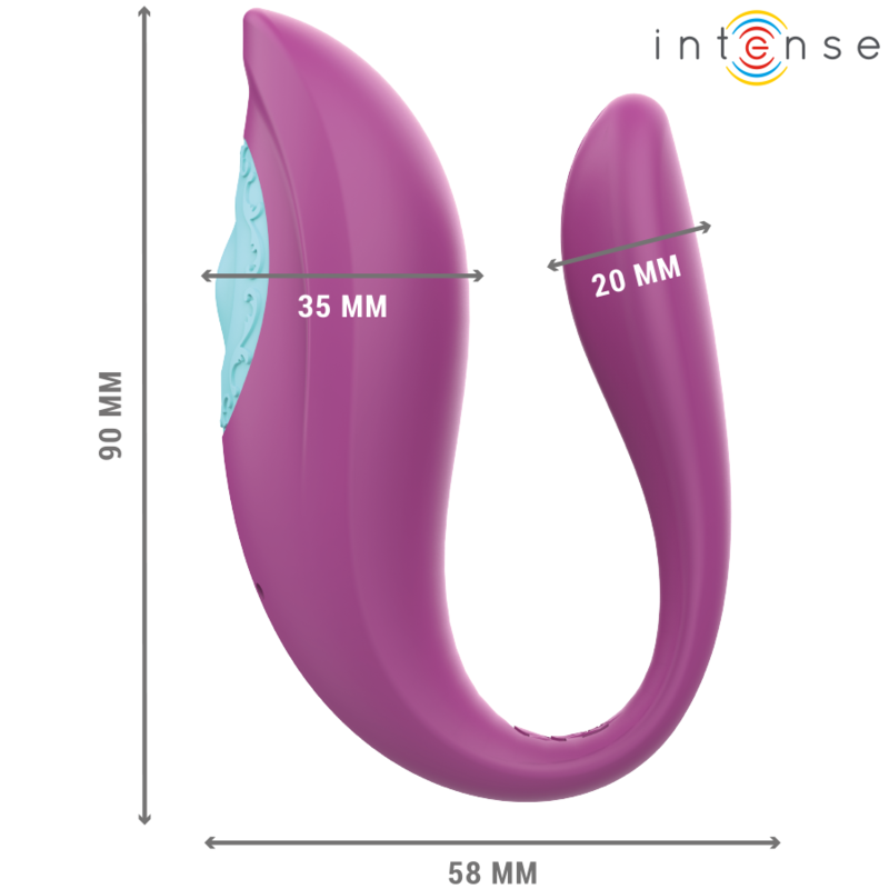 INTENSE - ANNIE PURPLE U-SHAPED VIBRATOR AND STIMULATOR WITH REMOTE CONTROL