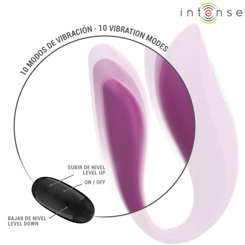 INTENSE - ANNIE PURPLE U-SHAPED VIBRATOR AND STIMULATOR WITH REMOTE CONTROL