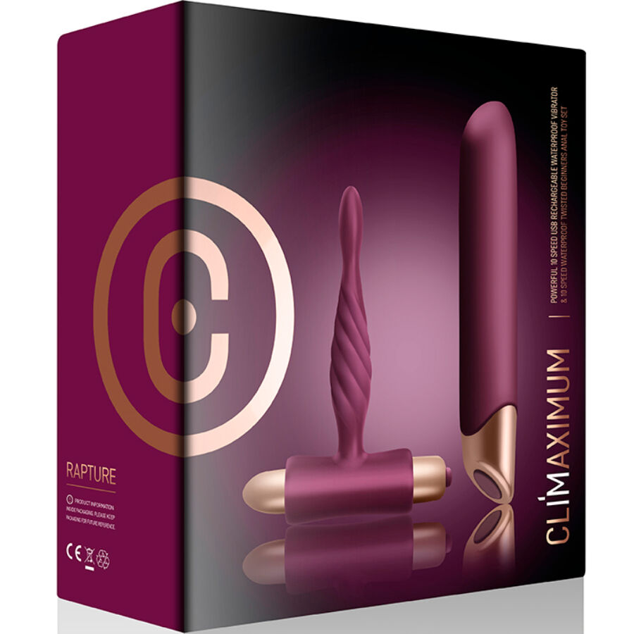CLIMAXIMUM - RAPTURE CLASSIC VIBRATOR KIT + ANAL PLUG FOR BEGINNERS
