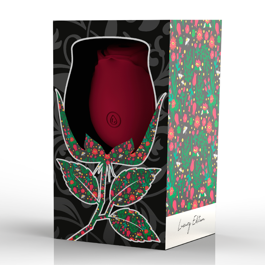 Vibração de estimulação clitoriana MIA Edição Limitada Wave em vermelho, com design ergonómico e textura suave.